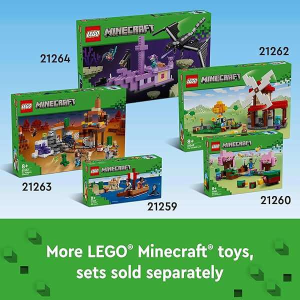 LEGO Minecraft The Wolf Stronghold Fortress Playset, Video Game Toy for Boys and Girls, Action Packed Castle Building Set with Minifigures, Minecraft Toy Gift for Kids Ages 8 and Up, 21261 - Image 2