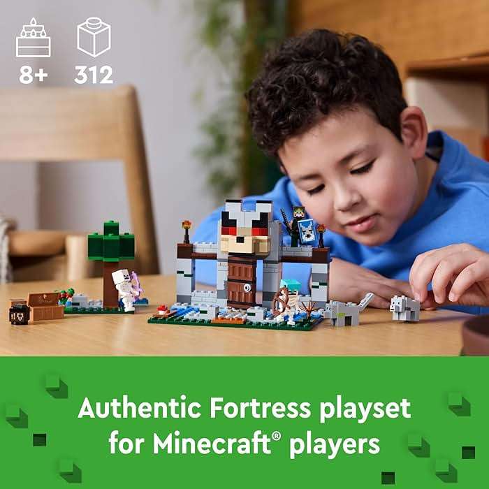 LEGO Minecraft The Wolf Stronghold Fortress Playset, Video Game Toy for Boys and Girls, Action Packed Castle Building Set with Minifigures, Minecraft Toy Gift for Kids Ages 8 and Up, 21261 - Image 3