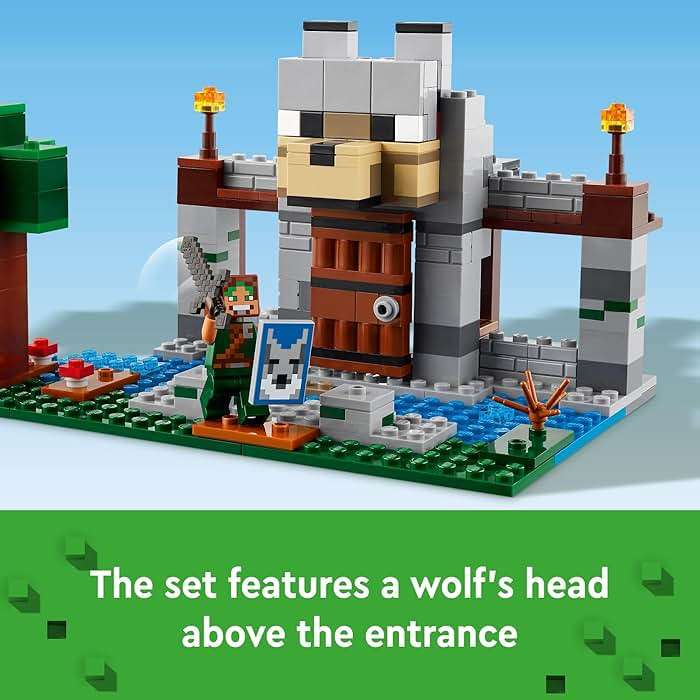 LEGO Minecraft The Wolf Stronghold Fortress Playset, Video Game Toy for Boys and Girls, Action Packed Castle Building Set with Minifigures, Minecraft Toy Gift for Kids Ages 8 and Up, 21261 - Image 4