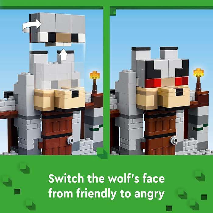 LEGO Minecraft The Wolf Stronghold Fortress Playset, Video Game Toy for Boys and Girls, Action Packed Castle Building Set with Minifigures, Minecraft Toy Gift for Kids Ages 8 and Up, 21261 - Image 5
