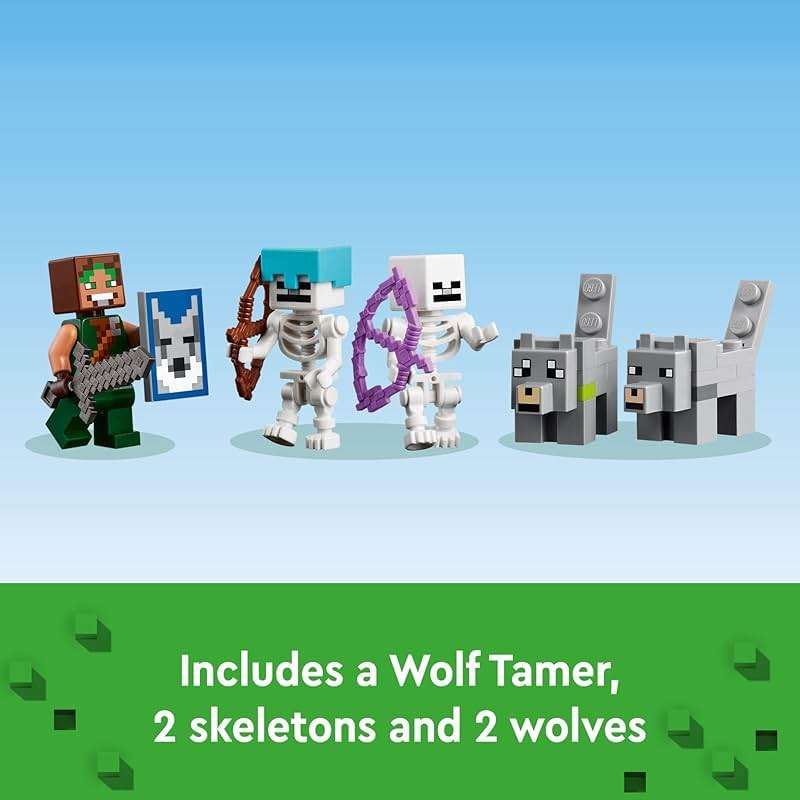 LEGO Minecraft The Wolf Stronghold Fortress Playset, Video Game Toy for Boys and Girls, Action Packed Castle Building Set with Minifigures, Minecraft Toy Gift for Kids Ages 8 and Up, 21261 - Image 7
