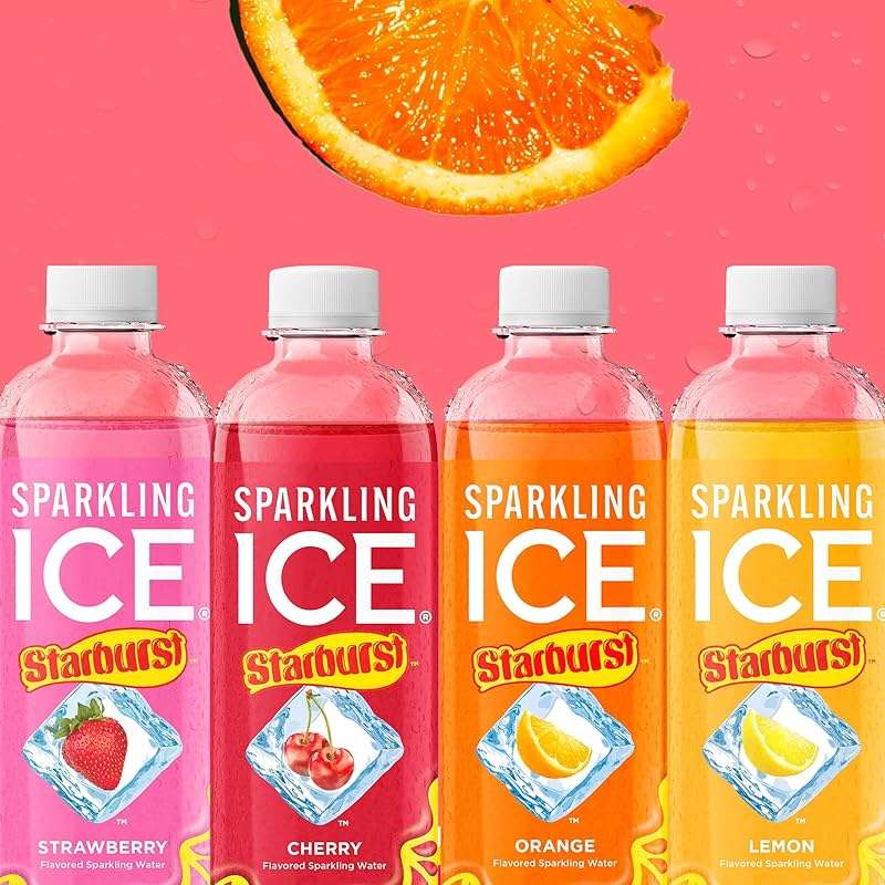 Sparkling Ice STARBURST Orange, Zero Sugar Flavored Sparkling Water, with Vitamins and Antioxidants, Low Calorie Beverage, 17 fl oz Bottles (Pack of 12). - Image 6