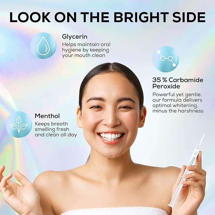 Venus Visage Teeth Whitening Gel Refill Kit Syringes (8 Pack) - 35% Carbamide Peroxide Teeth Whitener - No Sensitivity Teeth Whitening Gel for Trays - Teeth Whitening Kit Syringes for Brighter Smile - Image 3