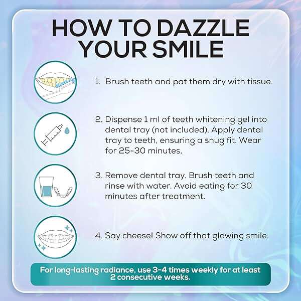 Venus Visage Teeth Whitening Gel Refill Kit Syringes (8 Pack) - 35% Carbamide Peroxide Teeth Whitener - No Sensitivity Teeth Whitening Gel for Trays - Teeth Whitening Kit Syringes for Brighter Smile - Image 6