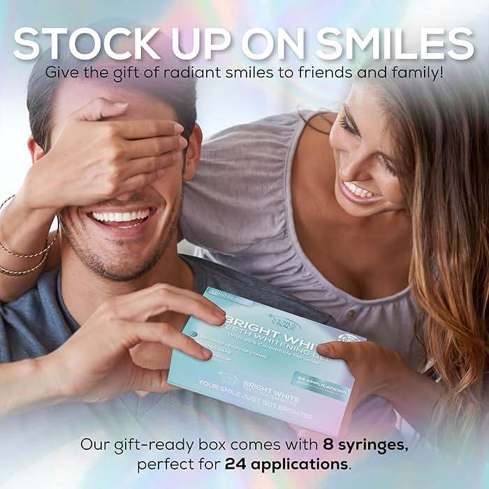Venus Visage Teeth Whitening Gel Refill Kit Syringes (8 Pack) - 35% Carbamide Peroxide Teeth Whitener - No Sensitivity Teeth Whitening Gel for Trays - Teeth Whitening Kit Syringes for Brighter Smile - Image 7