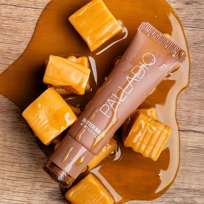 Palladio Butter Balm - Hydrating Lip Balm with Sheer Tint, Aloe, Peptides, Shea Butter, and Vegan Formulation for Instant Moisture, Shine, and Soothing Lip Care, Caramel Glazed - Image 6