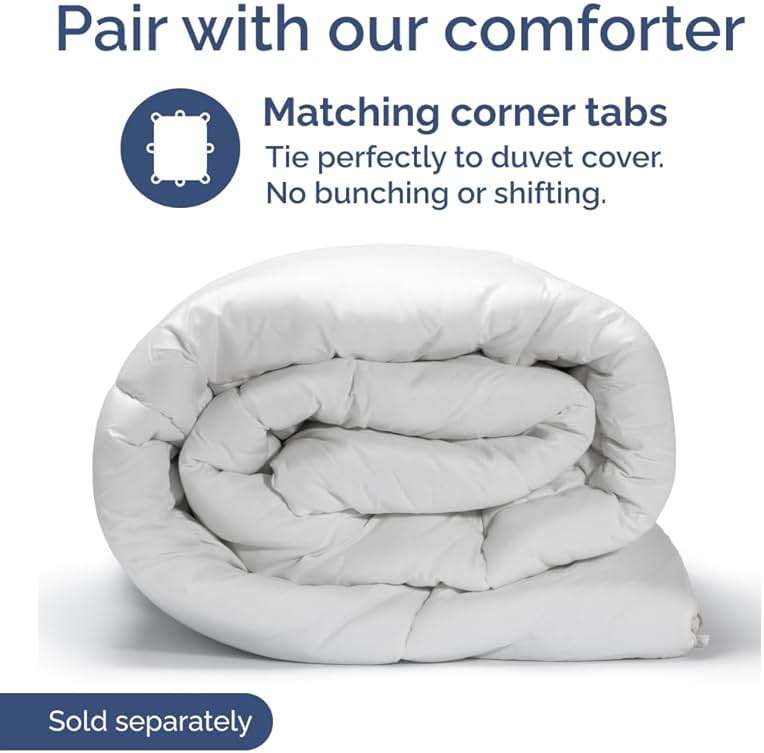 Duvet Cover Queen Size Set - Extra Soft Queen Size Duvet Cover 90 x 90 with 2 Pillow Shams - Hotel Luxury, Easy Care and Fade Free with Zipper Closures & Ties - Comfy, Breathable Bedding Set (White) - Image 7