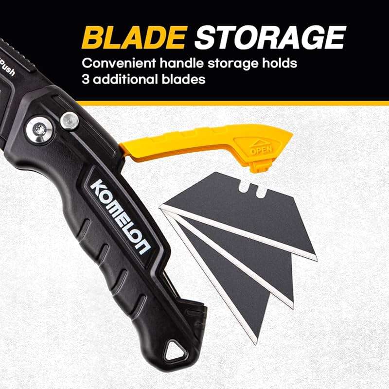 Komelon Folding Utility Knife, Includes 4 Blades - Image 7