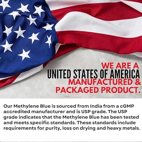 2% Methylene Blue 3.75 fl oz, USA Made Ultra Concentration Glass Bottle and Dropper Pharmaceutical Grade for Humans Nootropic Supplement - Heavy Metals Tested - Image 2