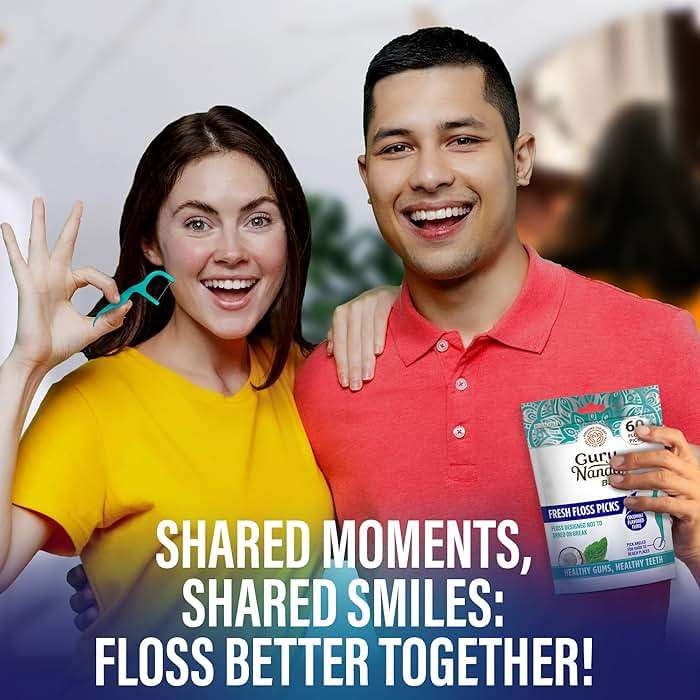 GuruNanda Fresh Floss Dental Picks - Non- Shred Thread with Angled Pick for Effective Plaque Removal - Dentist Recommened - Travel Friendly for Adults & Kids - 60 Pack - Image 6