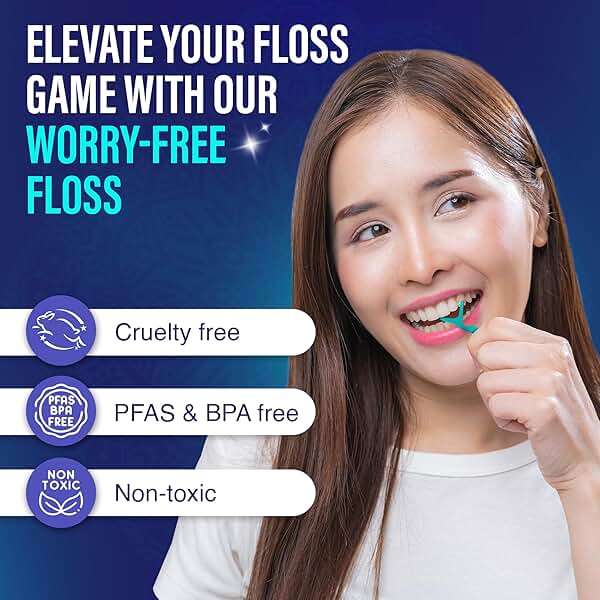 GuruNanda Fresh Floss Dental Picks - Non- Shred Thread with Angled Pick for Effective Plaque Removal - Dentist Recommened - Travel Friendly for Adults & Kids - 60 Pack - Image 7