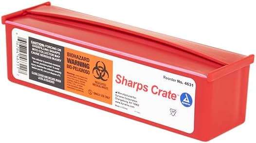 AmeriCan Goods Sharps Crate Container Safe Disposal of Waste and Needles Professional Compact Biohazard Needle and Syringe Disposal Durable Box (1pk) - Image 7