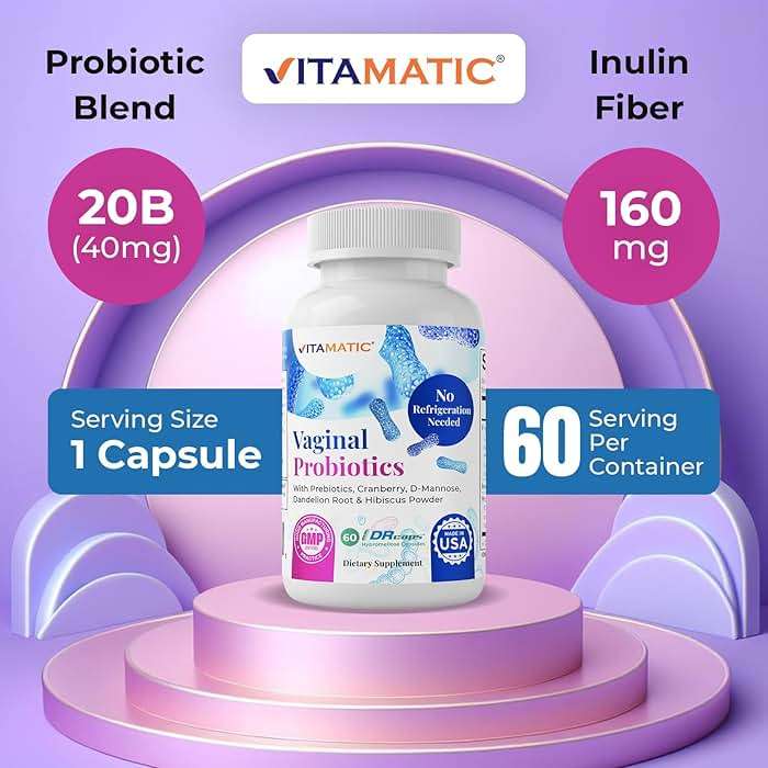 Vitamatic Vaginal Probiotics for Women – 20 Billion CFU, pH Balance & Odor Control, 60 DR Capsules with Prebiotics, Cranberry, D-Mannose, Hibiscus & Dandelion – Feminine Health & Daily Support* - Image 6