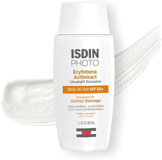 ISDIN Eryfotona Actinica SPF 50+ | Mineral Sunscreen for Face with Zinc Oxide | 100% Mineral UV Filters | No White Cast, Suitable for Sensitive Skin, Dermatologist Recommended - Image 1