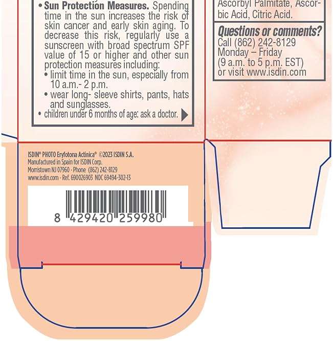 ISDIN Eryfotona Actinica SPF 50+ | Mineral Sunscreen for Face with Zinc Oxide | 100% Mineral UV Filters | No White Cast, Suitable for Sensitive Skin, Dermatologist Recommended - Image 4