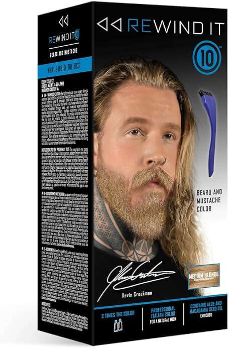 REWIND IT 10 Medium Blonde Beard and Mustache Color - Image 1