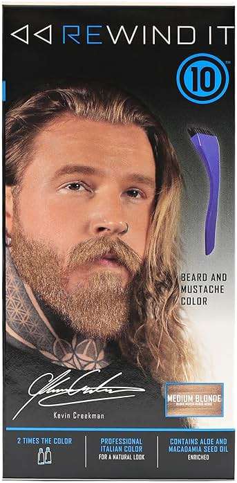 REWIND IT 10 Medium Blonde Beard and Mustache Color - Image 7