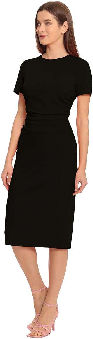 Maggy London Women's Dresses Ruched Waist Crepe Sheath Dress Workwear Office Occasion Event Guest of - Image 2