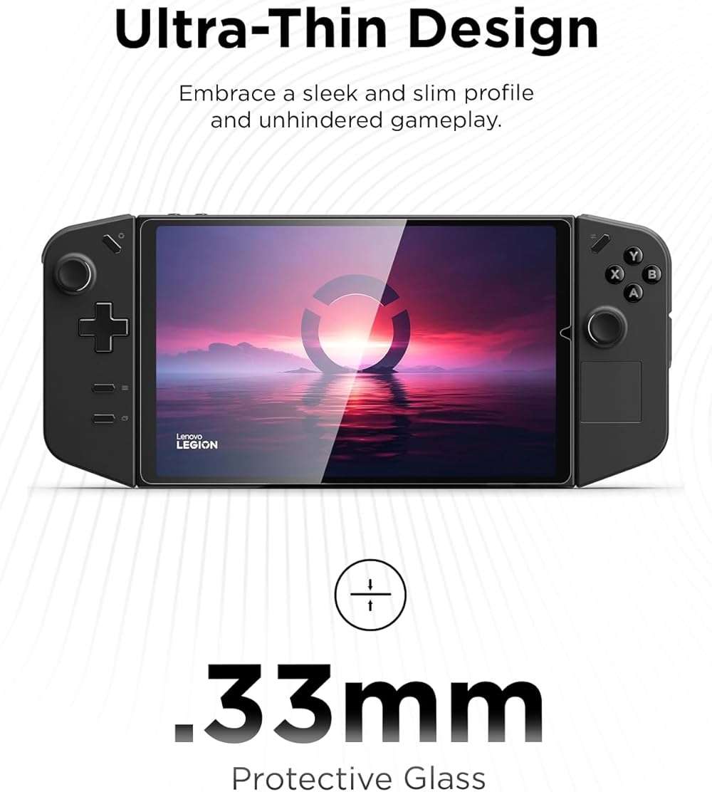 Lenovo Legion Go Screen Protector - Ultra-Thin 0.33mm Protective Glass with 9H Hardness - Guards Against Drops, Scratches and Scrapes - Easy Application, High Transparency - Image 4