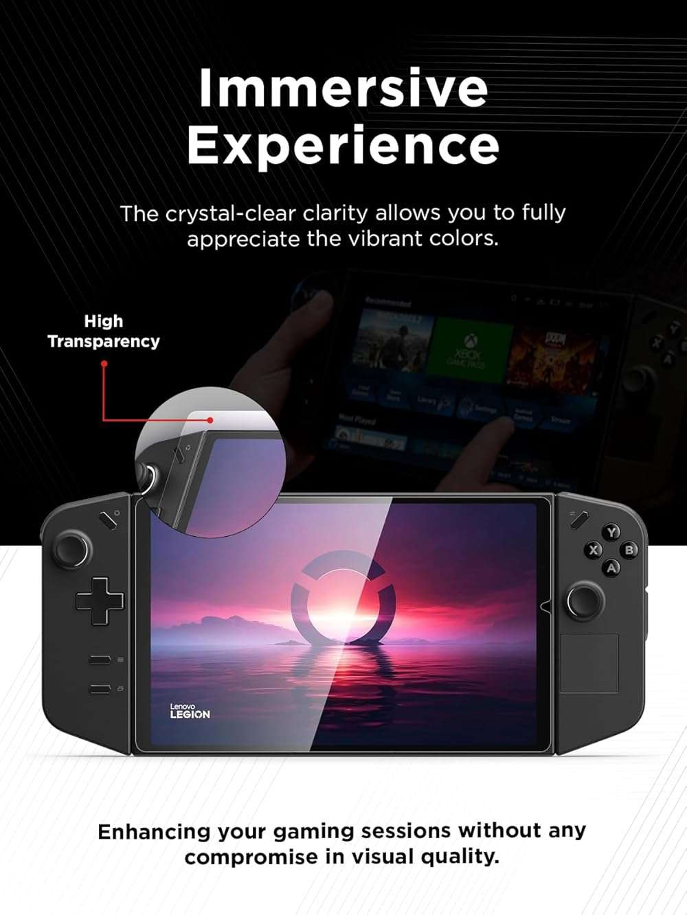 Lenovo Legion Go Screen Protector - Ultra-Thin 0.33mm Protective Glass with 9H Hardness - Guards Against Drops, Scratches and Scrapes - Easy Application, High Transparency - Image 5