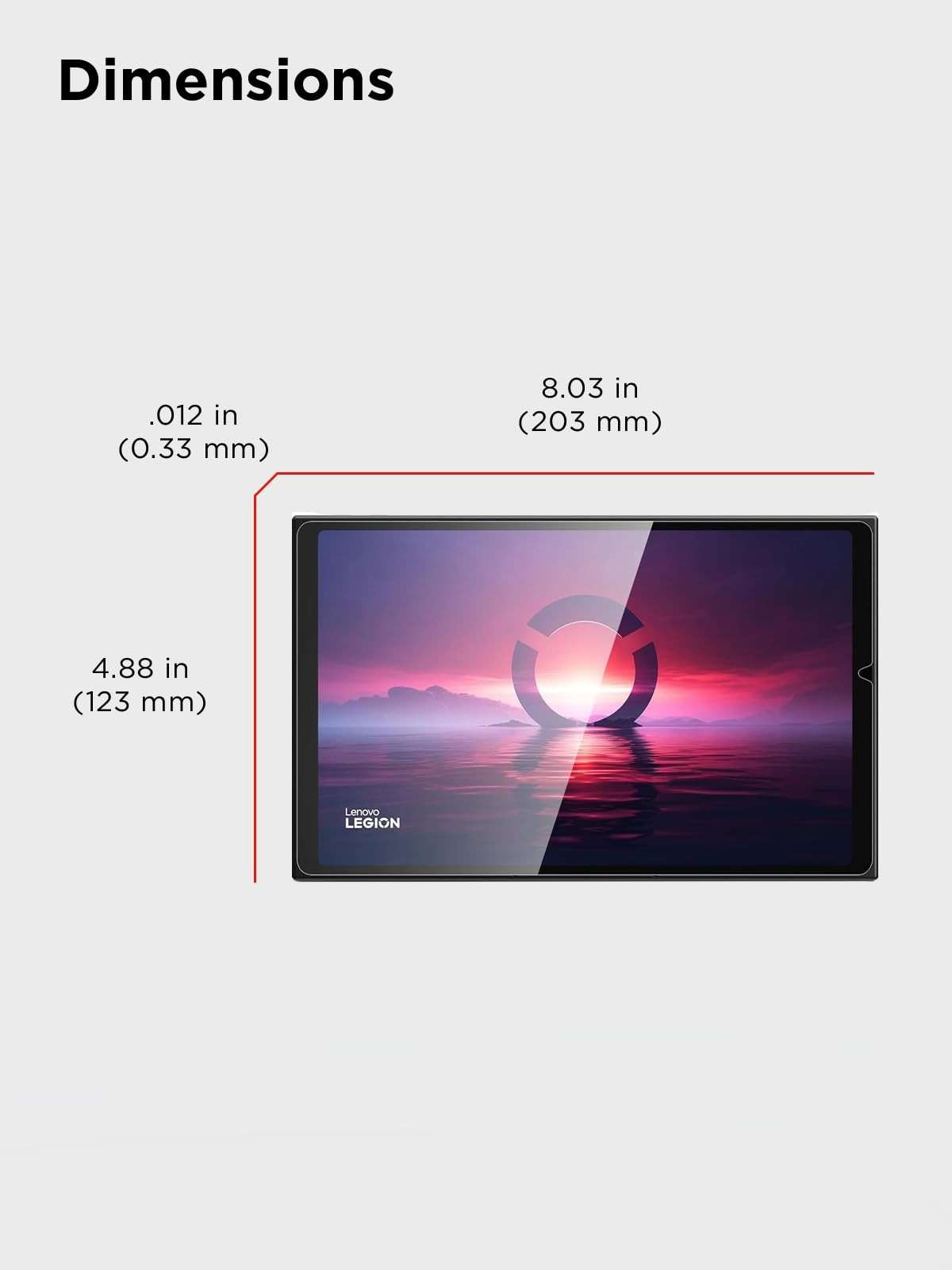 Lenovo Legion Go Screen Protector - Ultra-Thin 0.33mm Protective Glass with 9H Hardness - Guards Against Drops, Scratches and Scrapes - Easy Application, High Transparency - Image 6