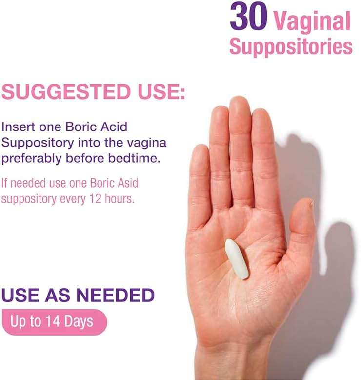 Puregen Labs Boric Acid 600 mg Vaginal Suppositories - 100% Pure | All Natural Without Dyes or Fillers | Supports Vaginal pH Balance and Odor Control (30 Count) - Image 7