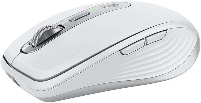 Logitech MX Anywhere 3S for Mac, Compact Wireless Bluetooth Mouse, 8K DPI Any-Surface Tracking, Quiet Clicks, USB C, Wireless Mouse for MacBook Pro, MacBook Air, iMac, iPad - Pale Grey - Image 1