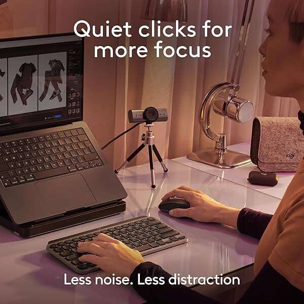 Logitech MX Anywhere 3S for Mac, Compact Wireless Bluetooth Mouse, 8K DPI Any-Surface Tracking, Quiet Clicks, USB C, Wireless Mouse for MacBook Pro, MacBook Air, iMac, iPad - Pale Grey - Image 4