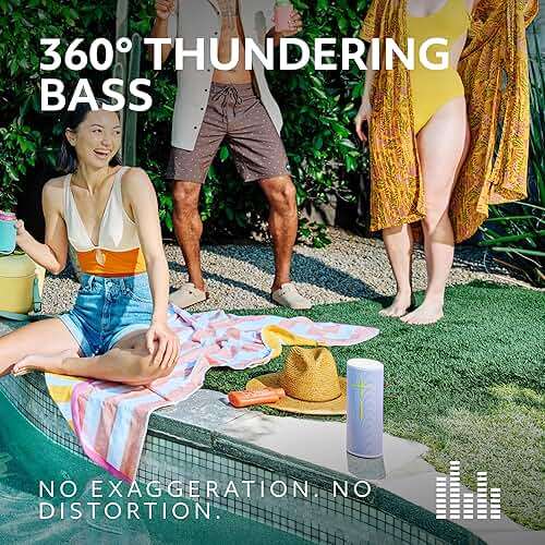 Ultimate Ears MEGABOOM 4 Portable Waterproof Bluetooth Speaker with Immersive 360-Degree Sound and Balanced Bass, Floating Speaker with 20-Hour Battery and 147ft (45m) Range - Blue - Image 2