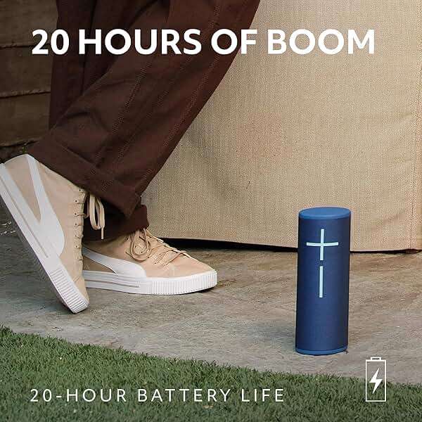 Ultimate Ears MEGABOOM 4 Portable Waterproof Bluetooth Speaker with Immersive 360-Degree Sound and Balanced Bass, Floating Speaker with 20-Hour Battery and 147ft (45m) Range - Blue - Image 3