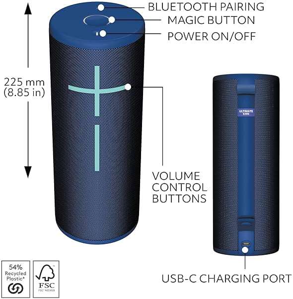 Ultimate Ears MEGABOOM 4 Portable Waterproof Bluetooth Speaker with Immersive 360-Degree Sound and Balanced Bass, Floating Speaker with 20-Hour Battery and 147ft (45m) Range - Blue - Image 5