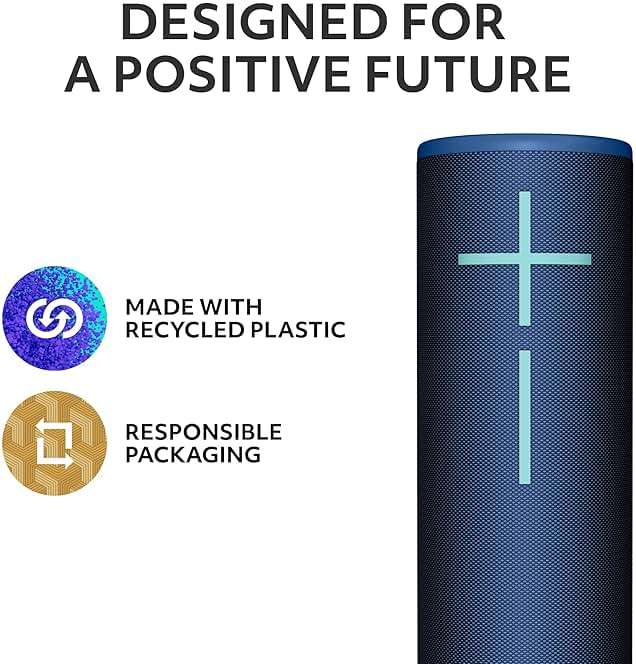 Ultimate Ears MEGABOOM 4 Portable Waterproof Bluetooth Speaker with Immersive 360-Degree Sound and Balanced Bass, Floating Speaker with 20-Hour Battery and 147ft (45m) Range - Blue - Image 6