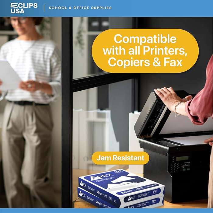 Copy Paper Printer Paper 20lb Multipurpose Printer Paper 8.5 x 11 White 92 Bright White Paper Office Supplies 500 Sheets Per Ream (10 Reams Case 5000 Sheets) - Image 4