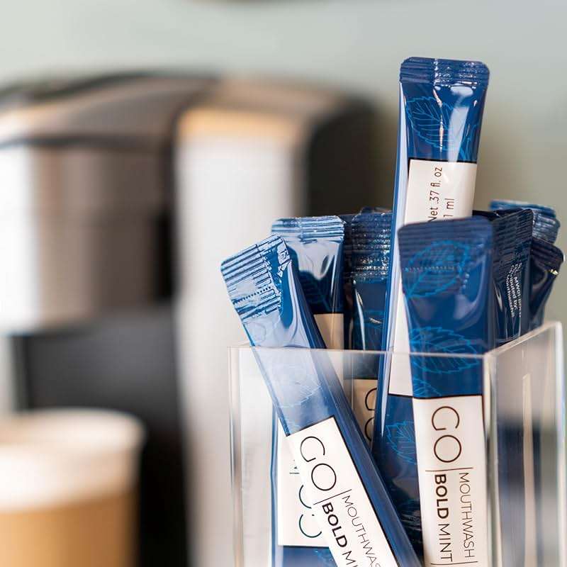 Bold Mint GO Travel Size Mouthwash Packets - Bulk Individual Mini Mouthwash Packets - Perfect Travel Size Toiletries for Guest Bathrooms - Alternative to Breath Strips and Spray, Alcohol and Dye Free - Image 4