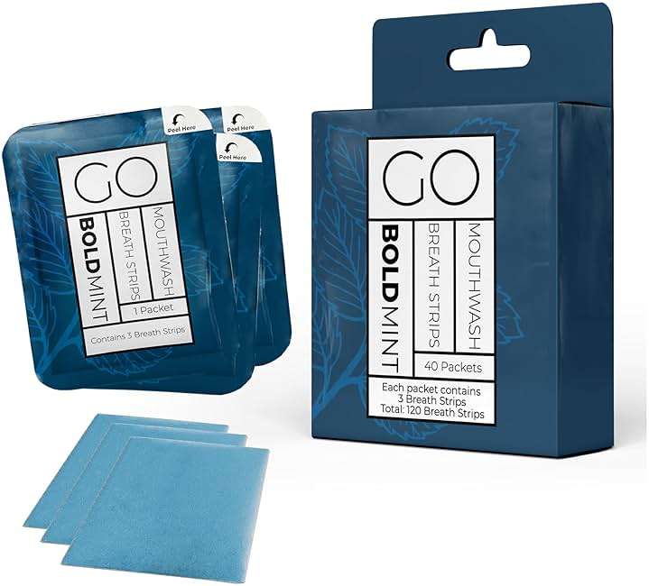 Breath Strips for Bad Breath by Go Mouthwash- Indivivual Packets containing 3 Bold Mint Strips - Alternative to Breath Mints, Travel Mouthwash, Breath Spray, and Other Fresheners - Perfect on the GO - Image 6