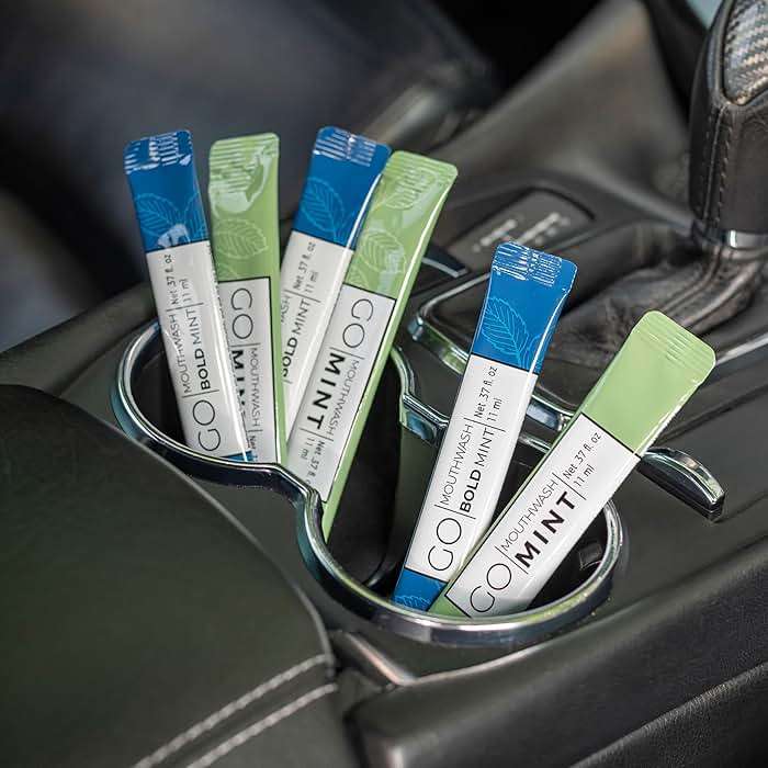 Bold Mint GO Travel Size Mouthwash Packets - Bulk Individual Mini Mouthwash Packets - Perfect Travel Size Toiletries for Guest Bathrooms - Alternative to Breath Strips and Spray, Alcohol and Dye Free - Image 6