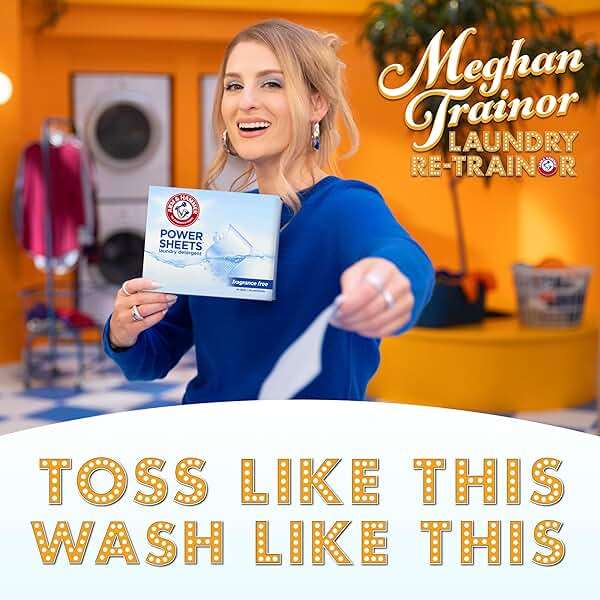 ARM & HAMMER 5in1 Power Sheets Laundry Detergent, Free & Clear, 50 Count, up to 100 Small Loads - Image 2