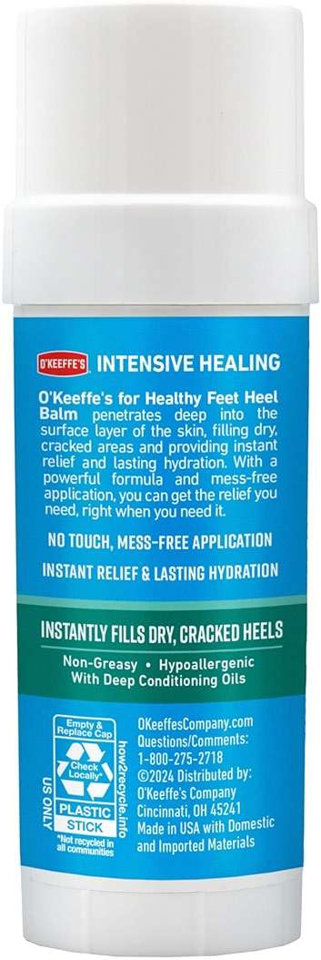 O'Keeffe's for Healthy Feet Intensive Healing Balm; Guaranteed Relief for Extremely Dry; Cracked Feet; Heel Balm that Instantly Fills Dry; Cracked Heels; 2.2oz Balm Stick; (Pack of 1) - Image 9
