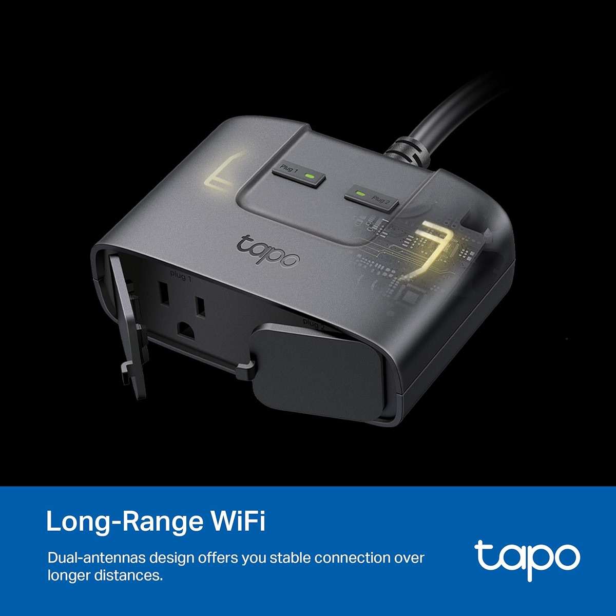 TP-Link Tapo Matter Outdoor Smart Plug, 2 Individual Outlets, IP65 Weather Resistance, Works with Apple Home, Alexa, Google Home, Long Wi-Fi Range, 2.4G Wi-Fi Only, ETL Certified (Tapo P400M) - Image 6