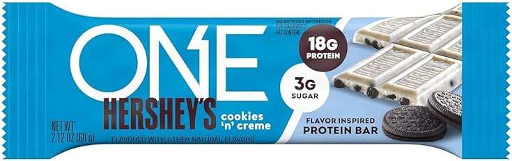 ONE Protein Bars, Hershey's Cookies 'n' Creme, Gluten Free with 18g Protein and 3g Sugar, Pantry Staples, 2.12 oz (12 Count) - Image 8