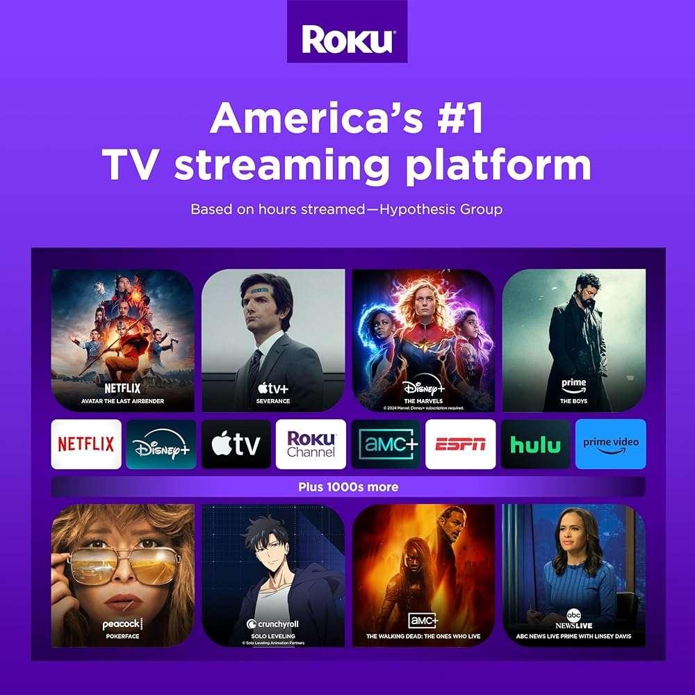 Roku Smart TV – 55-Inch Pro Series 4K QLED RokuTV with Backlit Roku Voice Remote Pro, Dolby Vision IQ, 120Hz Refresh Rate – Live Local News, Sports, Gaming - Image 7