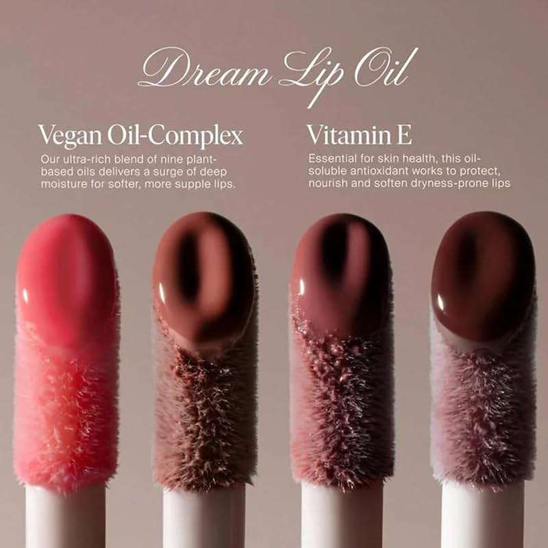 Summer Fridays Dream Lip Oil - Hydrating Tinted Lip Gloss Oil - Non-Sticky Formula with Skincare Benefits for Long-Lasting Softness + Shine - Effortless Beauty Gifts - Rosewood Nights (0.15 Oz) - Image 9