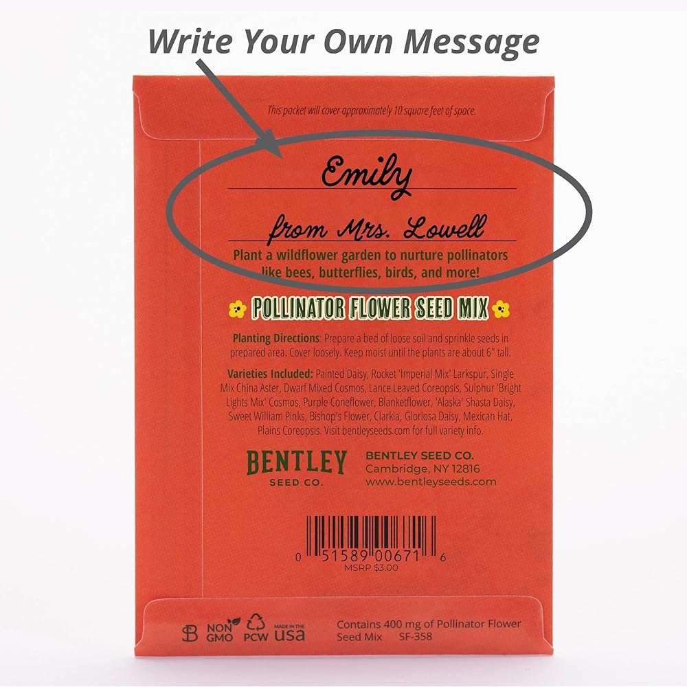 Bentley Earth Day 2025 Bee The Change - Pollinator Flower Mix Seed Packets (25 Packets) - Image 5