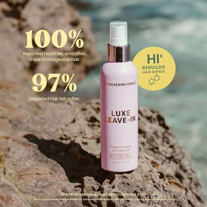 The Beachwaver Co. Luxe Leave-In Conditioning Detangler - Full Size (6 Fl Oz) | Leave-In Treatment to Hydrate, Smooth, & Strengthen w/HiX Vegan Bond Multipliers | Bali Beach Night Fragrance - Image 7