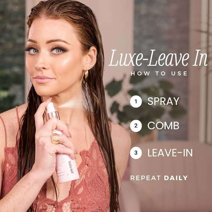 The Beachwaver Co. Luxe Leave-In Conditioning Detangler - Full Size (6 Fl Oz) | Leave-In Treatment to Hydrate, Smooth, & Strengthen w/HiX Vegan Bond Multipliers | Bali Beach Night Fragrance - Image 8