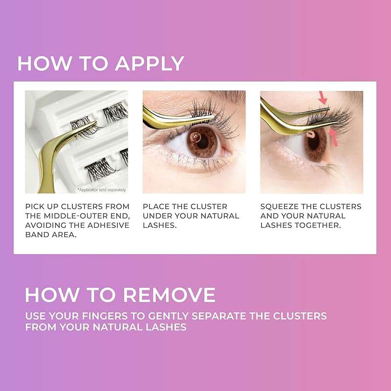 Kiss Impress Falsies Press On Self Adhesive Eyelashes, 10mm-12mm Natural Volume Press On Lashes, Black, No Glue Needed, Invisible Band, 12 Lash Clusters - Classy - Image 2