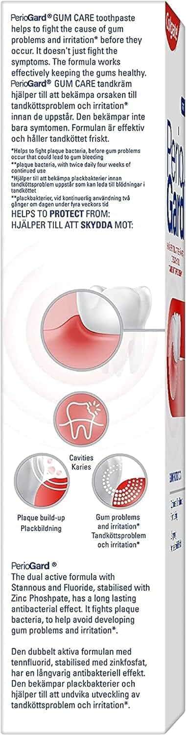 Colgate Gum Protection PerioGard Toothpaste 90grm/3.2oz Helps Fight Plaque Dual Active Formula Helps to Keep Gums Healthy + V4L 125 Sheets Multifold Paper Towel Free - Image 4