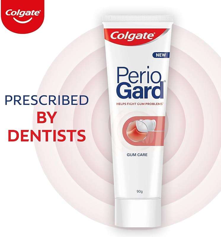Colgate Gum Protection PerioGard Toothpaste 90grm/3.2oz Helps Fight Plaque Dual Active Formula Helps to Keep Gums Healthy + V4L 125 Sheets Multifold Paper Towel Free - Image 6