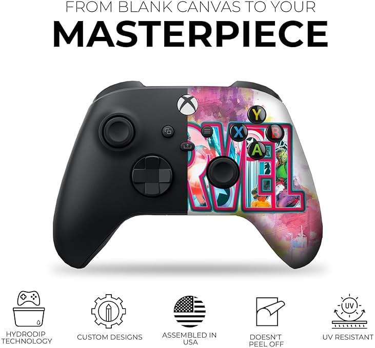 DreamController Marvvel X-box Controller Wireless compatible with X-box One/Series X/S Proudly Customized in USA I Permanent HYDRODIP Print(NOT JUST A SKIN)(MODDED) - Image 3