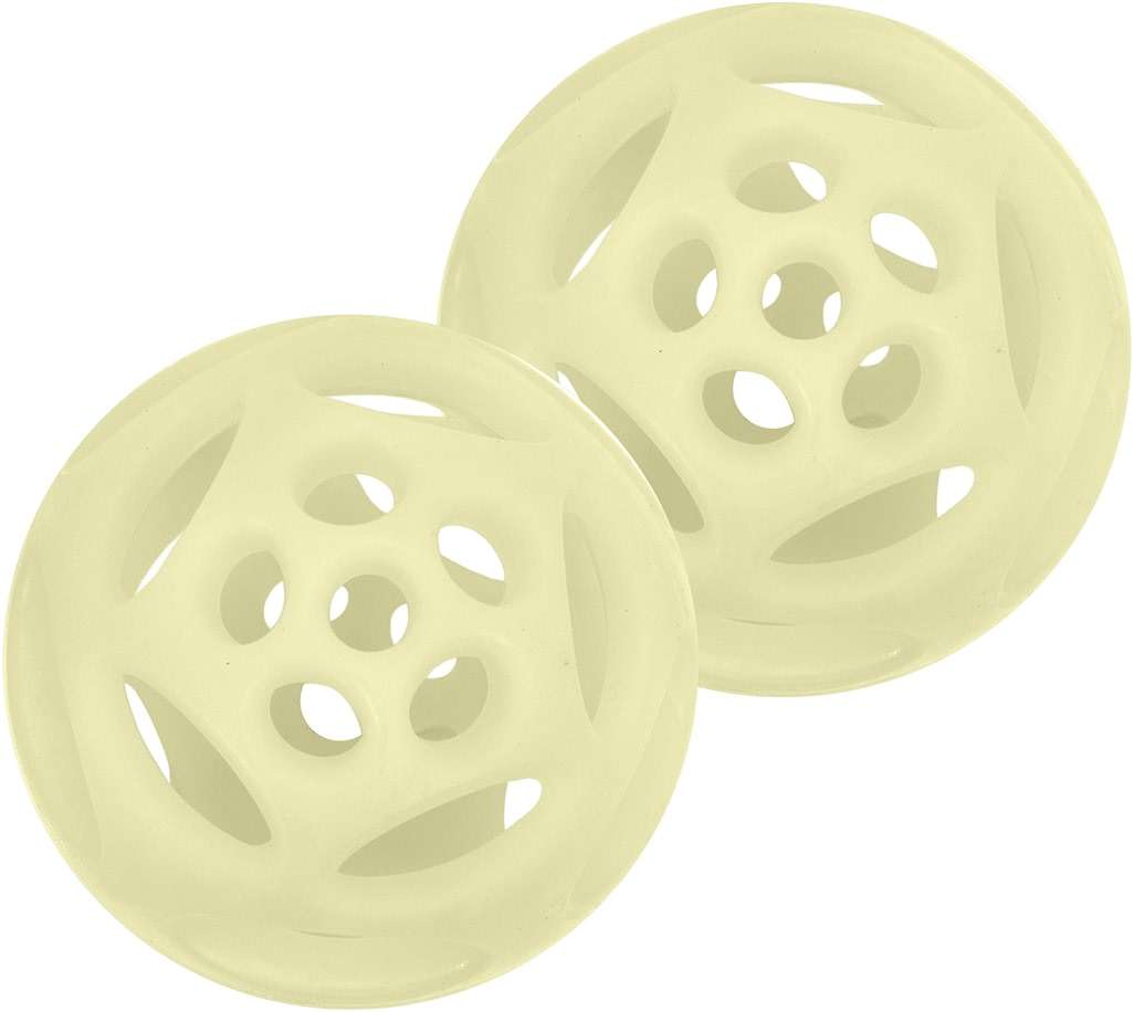 Chew King by Mammoth Glow-in-the-Dark Dog Fetch Balls (2-Pack), Lattice Rubber Fetch Toys for Night Play, High Bounce, Rechargeable Under Any Light, Large 4.5" - Image 1